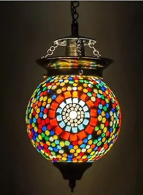 Turkish Moroccan Hanging Ceiling Mosaic Lamp Light Pendant Chandelier Glass Lamp • $64.99