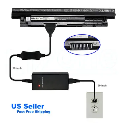 $69.99 • Buy External Laptop Battery Charger For Dell Inspiron XCMRD 3421 3521 3721 5521 5721