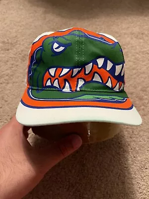 Vintage 90s Florida Gators Big Logo SnapBack Hat Global Caps 1994 RARE The Game • $150