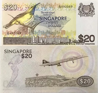 Singapore 20 Dollars ND 1979 P 12 UNC • $47.99