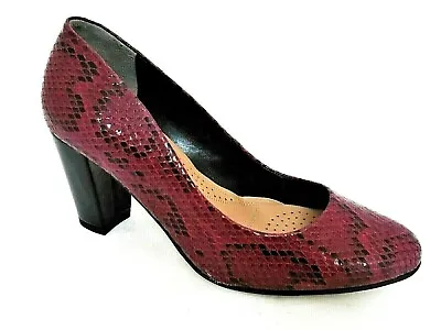 Van Dal Sassy Mulberry Patent Leather Heels Ladies Court Shoes Uk 7 - Eur 40 • £27.95