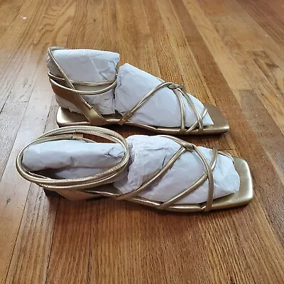 Vince Camuto Alminda Sandals Sz 8 Gladiator Egyptian Gold NEW • $42.60