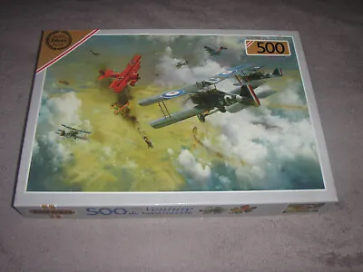 Vintage Falcon Encounter With Red Baron 500 Piece Jigsaw Puzzle WW1 Dog Fight • £3.99