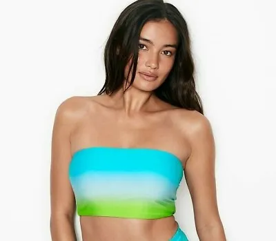 Victoria's Secret Ombre Bandeau Top Blue White Green Size Medium NWOT • $8