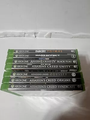 Xbox One Game Lot Bundle Tested Working Assassins Creed Primal Mass Effect • $19.50