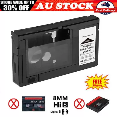 VHS To VHSC Tape Converter Player VHS-C Tapes VHS-C Cassette Motorized Adapter • $50.37