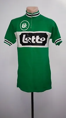 Cycling Vintage Shirt Jersey Bike Lotto Exlan Team 70’s Retro Wool Green Size M • $89.99