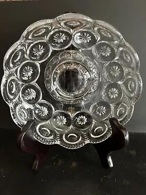 Vintage Moon And Stars Clear Glass Footed Dish 5  Wide • $14