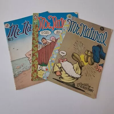 Underground Comics-  Mr. Natural  By R. Crumb- Lot Of 3 • $25