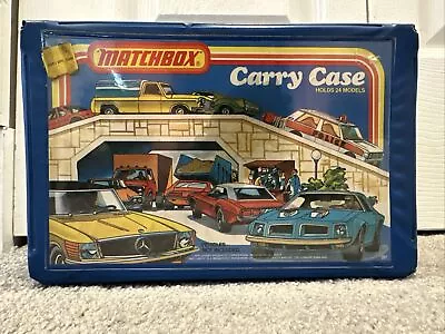 Vintage 1978 Matchbox Carry Case Blue Lesney Holds 24 Cars Lords Dept Store • $16.99