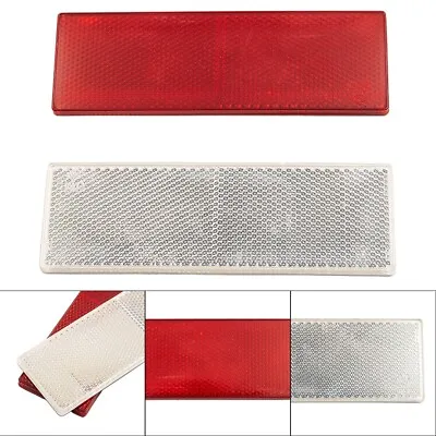 $13.66 • Buy Reflective Plastic Rectangular Safety Stickers For Car / Truck Luminous Parts X2