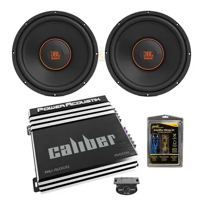 2) JBL 12  GX1200 1000 WATTS 4ohm Subwoofers +1500 Watt Peak Amp & 4G Wire Kit • $208.99