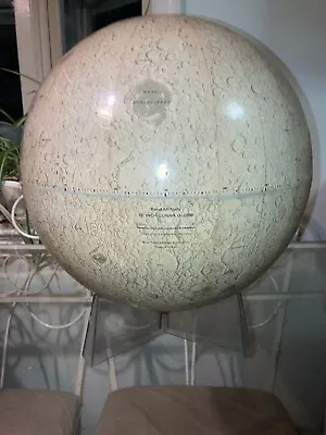 12  Lunar Globe Rand McNally With Original Stand 1969 Moon Landing Great Cond • $189