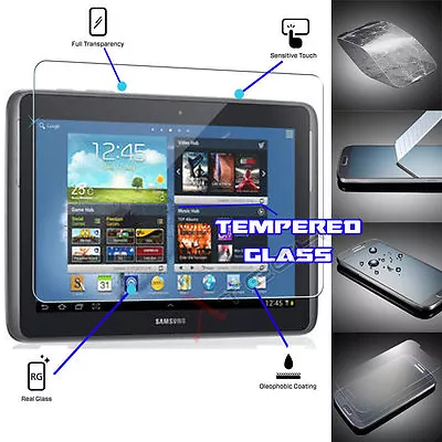 100% TEMPERED GLASS Screen Protector For Samsung Galaxy Note 10.1 N8000 N8010 • £4.95