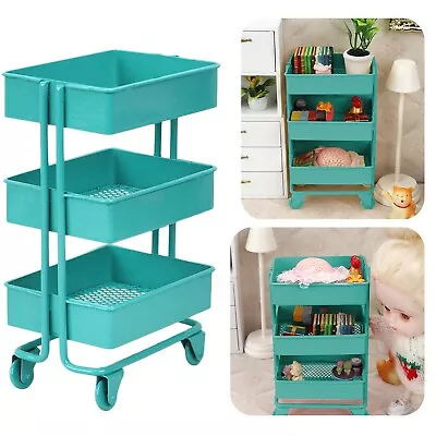 Levede 3 Tiers Kitchen Trolley Cart Steel Storage Rack Shelf Organiser • $25.78