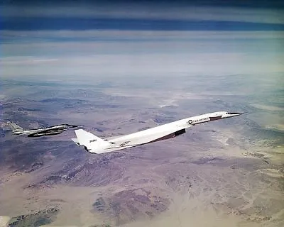 XB-70 / XB-70A FLYING WITH B-58 HUSTLER 8x10 SILVER HALIDE PHOTO PRINT • $14.99