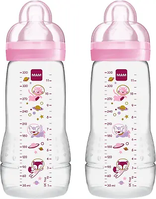 MAM Easy Active Baby Bottle With Fast Flow MAM Teats Size 3 Twin Pack Of Baby • £17.61
