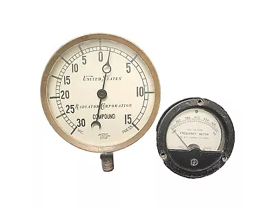 Vintage US Radiator Jas. P. Marsh Co. Steam PRESSURE GAUGE & WACLINE Meter • $48.50