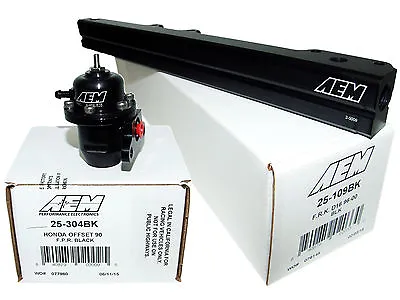 AEM High Volume Fuel Rail + Adj Pressure Regulator For Honda Civic Del Sol D16Y8 • $307.90