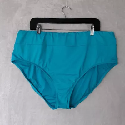 La Blanca Swimsuit Bottom Women Size 22W Blue Turquoise Tummy Control Beach Pool • $22.47