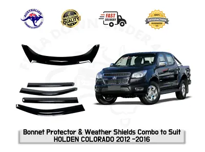 Bonnet Protector Hood Guard Weather Shields To Suit Holden Colorado 2012-2016 • $126.99