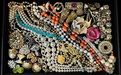 All Broken Vintage Jewelry  Craft Repair Repurpose Includes Trifari Weiss Etc • $5