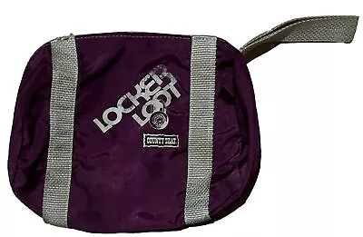 VTG County Seat Locker Loot Mini Duffle Bag 9  Nylon Handbag 1980's Purple • $24.99