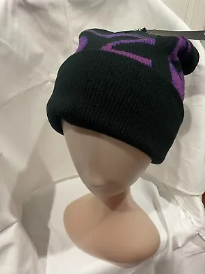 Oakley Wonderlust Pom Beanie Hat Black W/Purple Unisex One Size • $17.99