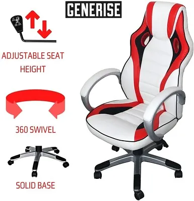 Office Chair Gaming Recliner Swivel Ergonomic Executive PC Computer Desk Chairs • £64.87