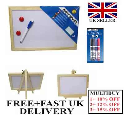 Magnetic Whiteboard Small Large White Board Dry Wipe Notice Office School Home • £2.89