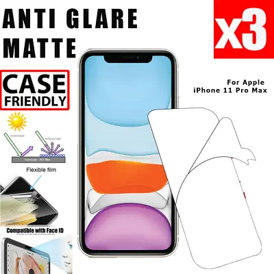 $9.99 • Buy 3X  For Apple IPhone 11 Pro MAX Anti Glare Matte Screen Protector Film