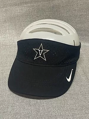 Vanderbilt Commodores Visor Adult Black Football College Dri Fit Strap Back Golf • $13.83