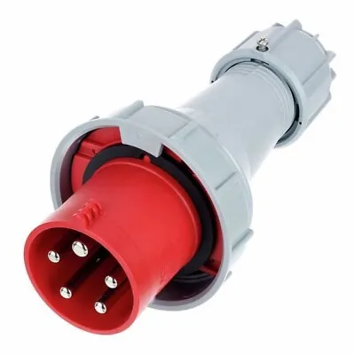 £38 • Buy PCE 63Amp 5 Pin 3P+N+E 415V Male Red Plug Ceeform Commando IP67 Waterproof