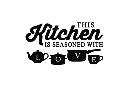 This Kitchen Is Seasoned With Love Wall Quotes Wall Stickers Uk 288 • £5.45