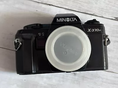 Black MINOLTA X-370n SLR 35mm Film SLR Camera Body UNTESTED AS IS AS FOUND • $25.36