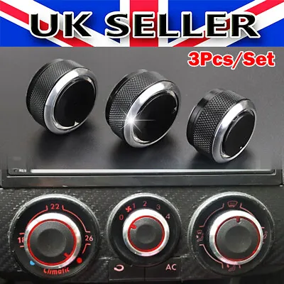 For VW Polo MK4/MK5 9N 9N3 6R Aluminium Heater Dash Control Knobs Buttons 3Pcs • $11.06