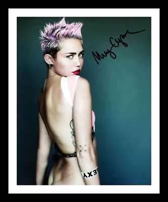 Miley Cyrus Autograph Signed & Framed Photo 13 • £19.99