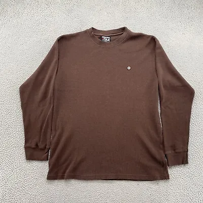 Vintage Y2K Southpole Brown Waffle Thermal Long Sleeve Shirt In Mens Size XL • $15.99