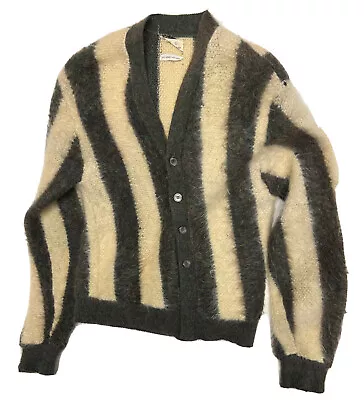 VTG 60s Mohair Cardigan Sweater Sears Kurt Cobain Size L *Holes- See Description • $349.99