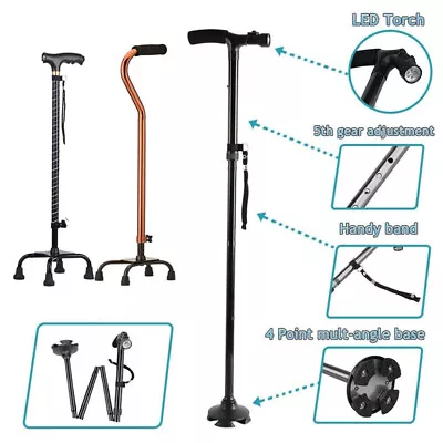 Folding Walking Cane For Seniors Men & Women With Non-Slip T Handle And Strap • $24.90