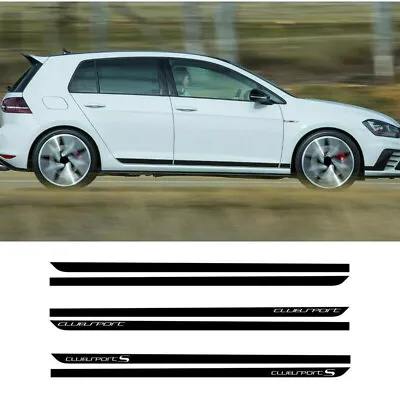 Car Side Skirt Decals Clubsport Vinyl Racing Stickers For Volkswagen Golf MK7 • $14.56