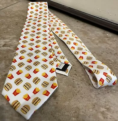 Way Tobe McDonald’s Burger Fries Tie White 59” • $30