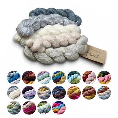 Manos Knitting Wool Yarn Silk Blend Fino Mini-Skein Sets Hand Dyed Merino 4 Ply • £29.70