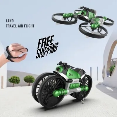  Ultimate 2-in-1: Foldable WiFi FPV RC Drone Motorcycle With 0.3MP Camera - • $80.99