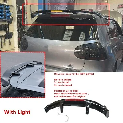 W/light Universal Fits 2006-09 Vw Golf Mk5 Gti R32 Rear Window Roof Spoiler Wing • $85.99