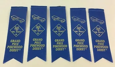 Wolf Cub Scouts Ribbons Grand Prix Pinewood Derby Box Car Blue 5pc Lot Vintage • $10.36