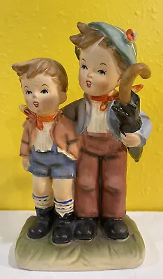 $24.99 • Buy Vintage Hummel Style Figurine Boys W/Umbrella Brothers 7” NIPPON YOKO BOEKI CO.
