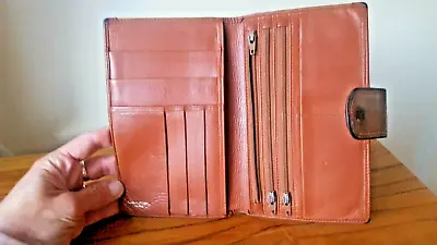Vintage LANCEL Leather Wallet Coin Card Purse Multi Compartments MADE IN ITALY • £12
