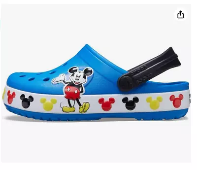 Crocs Unisex-child Disney Mickey Mouse Shoes Clog C4 Bright Cobalt • $29.95