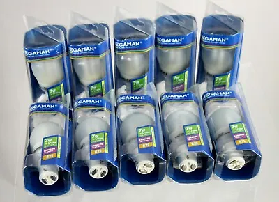 10er Set Energy Saving Lamp 7W/35W Bayonet Mount Push Bulb B22 • £72.08